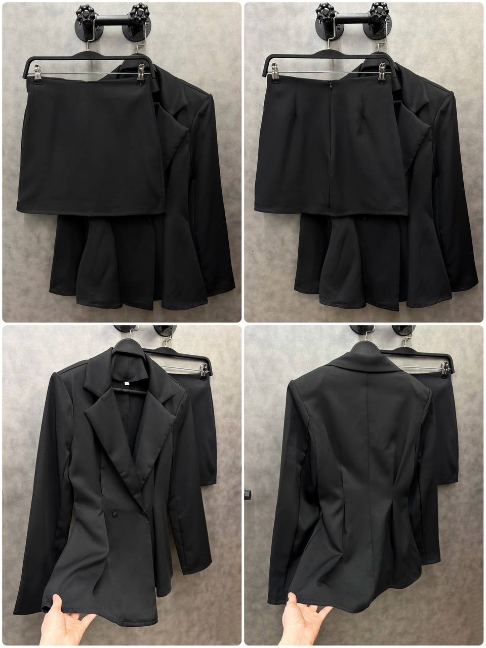 женские костюмы,элегантные костюмы,костюм с юбкой,костюм классический,трендовый костюм укороченный пиджак и юбка мини