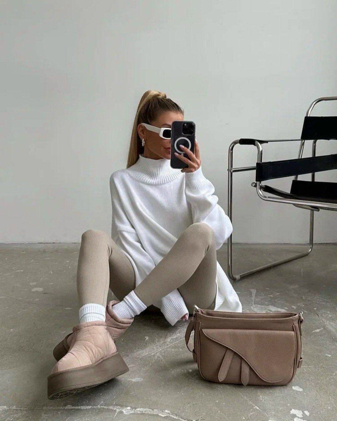 костюм лосины и кофта oversize k118258,удлиненный свитер оверсайз,модные образы,свитер женский оверсайз,стильные образы