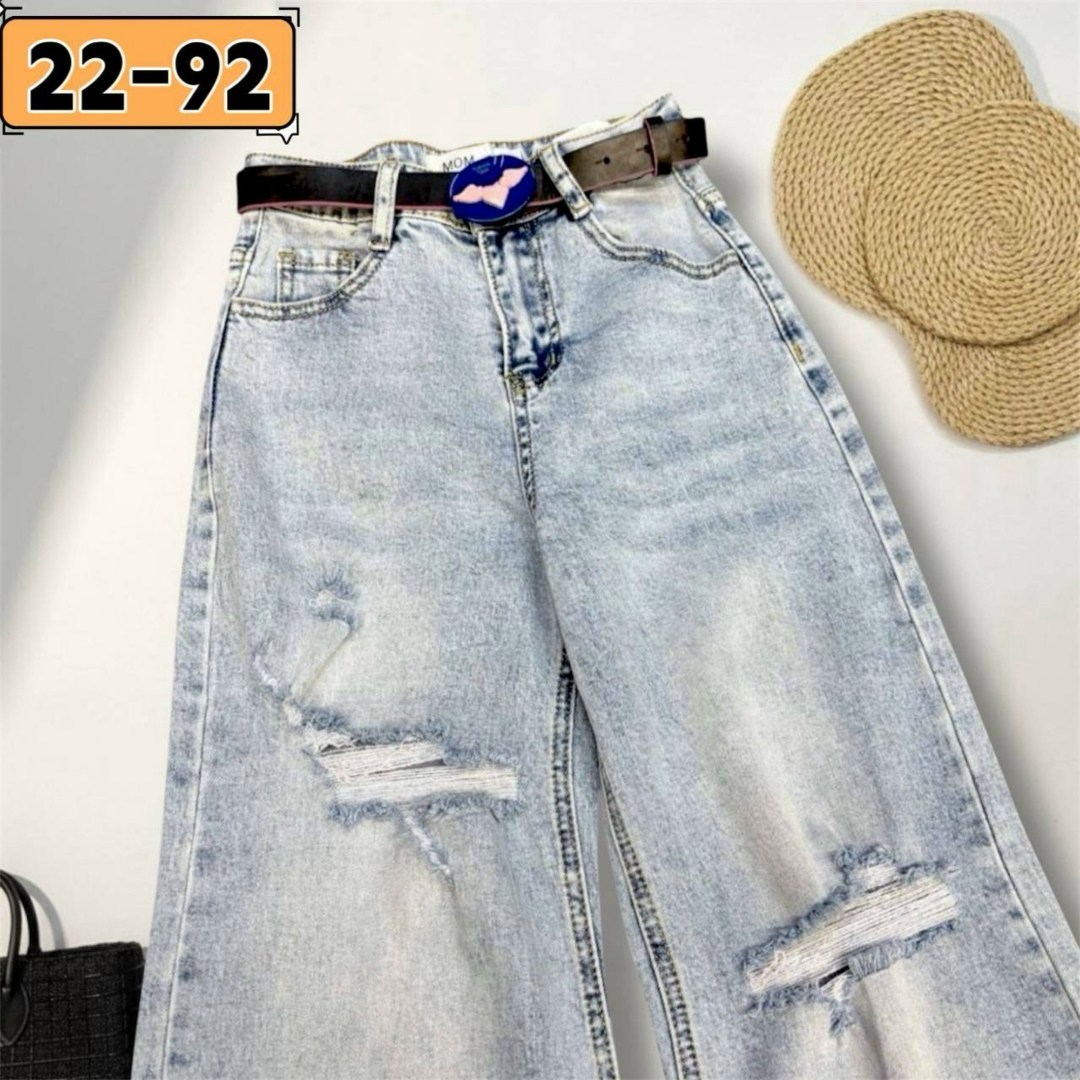 джинсы широкие,брюки джинсы,джинсы для девочек,джинсы для девочки широкие,широкие джинсы с разрывами для девочек голубой o`stin