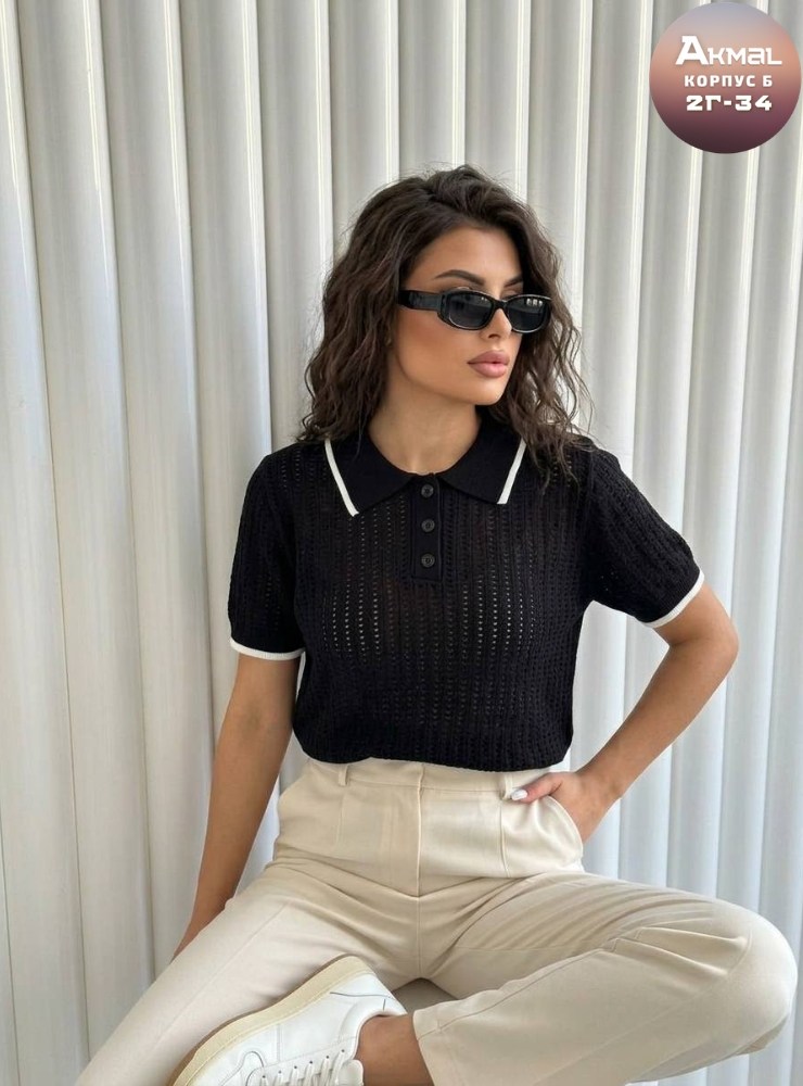 кофта женская,кофта поло,одежда для женщин,поло вязаное,женская футболка поло