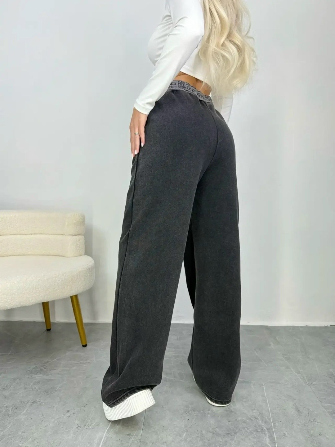 брюки широкие на резинке,брюки женские,брюки джинсы,штаны варенка спортивные палаццо hongle-shop,брюки прямые