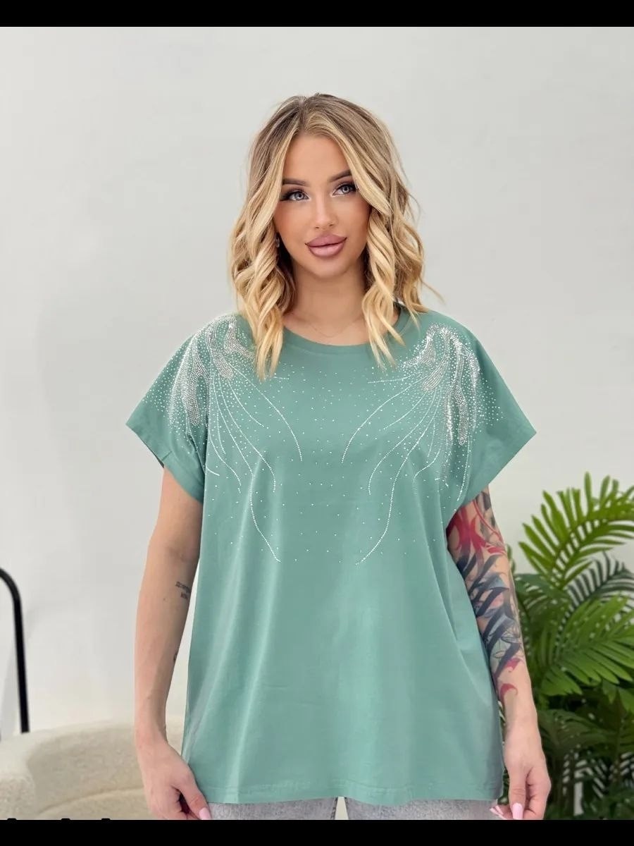 женская футболка со стразами оверсайз emysamy,футболка оверсайз со стразами nikstail 368399355,футболка оверсайз со стразами emysamy 367530243,женская футболка оверсайз со стразами,футболка оверсайз с