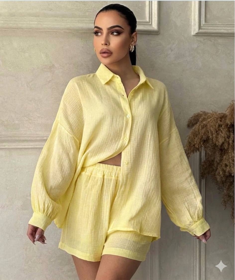 муслиновый костюм с шортами,женский летний костюм с шортами,костюм с шортам,костюм из муслина летний женский с шортами,повседневный костюм