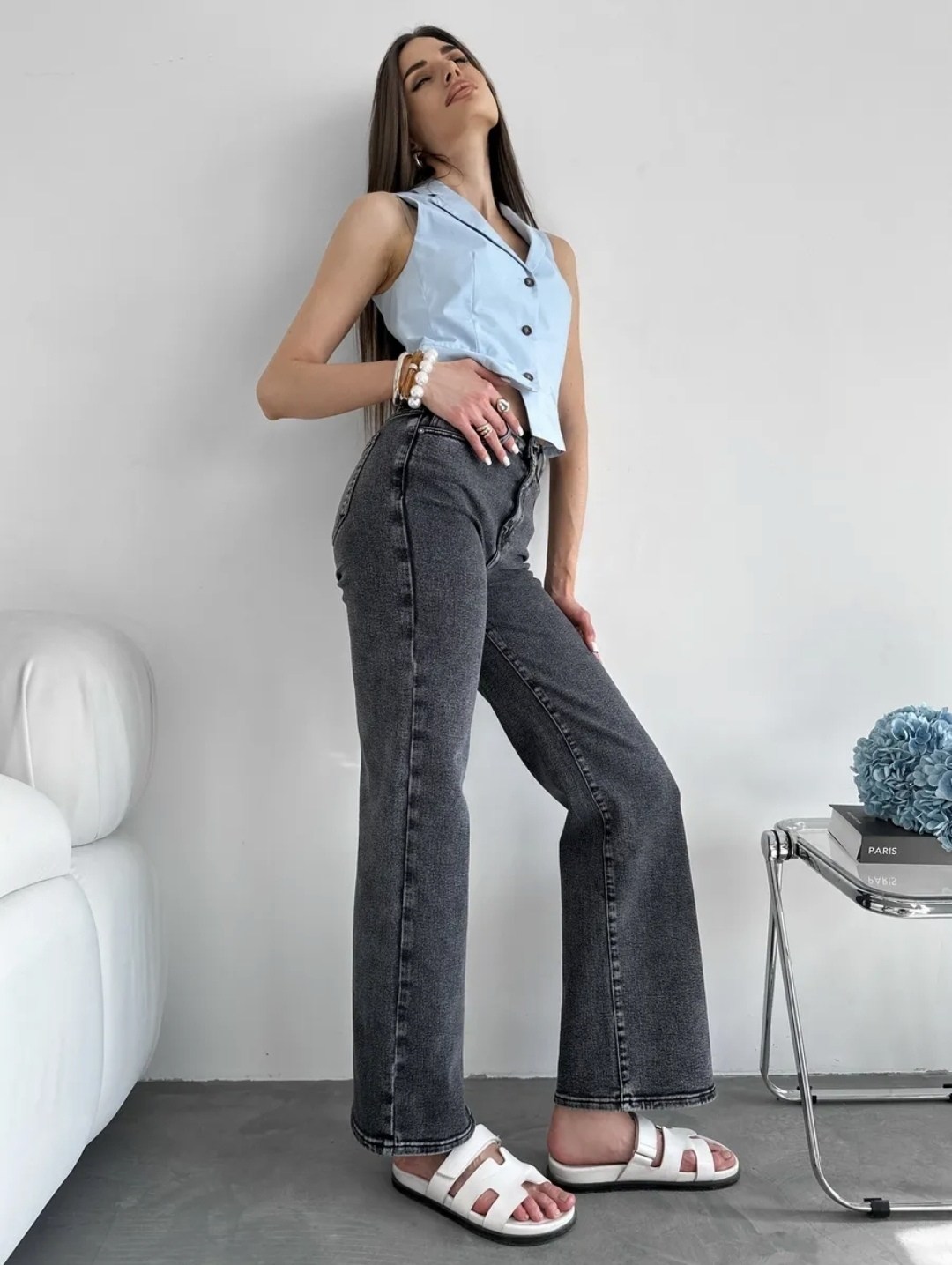 женские джинсы,джинсы женский серый графит широкие,широкие джинсы,джинсы,серые джинсы широкие