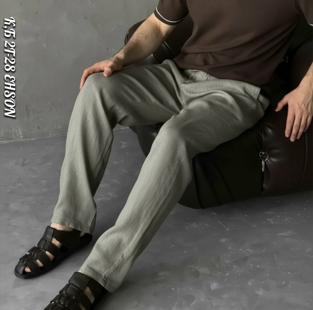 повседневные брюки,мужские брюки,льняные брюки,льняные брюки мужские,прямые брюки