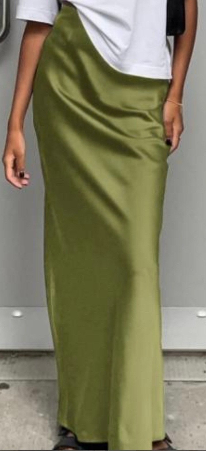 атласная юбка макси,атласная юбка,юбка шелковая зеленая fashion anastation 204816108,юбка полусолнце макси,юбка солнце макси