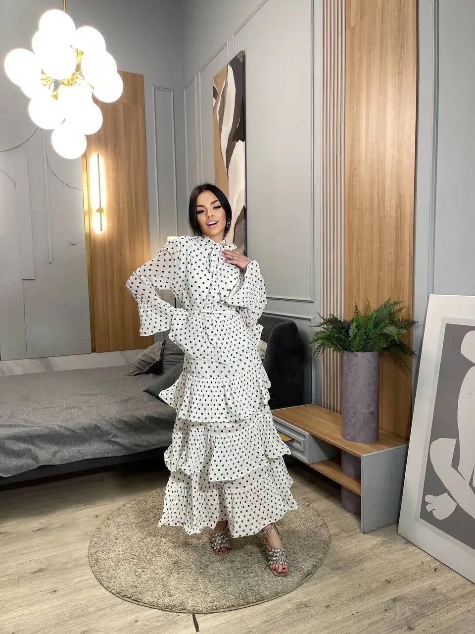 платья женские длинные,шифоновое платье,платье в горошек шифоновое,платье,стильное платье