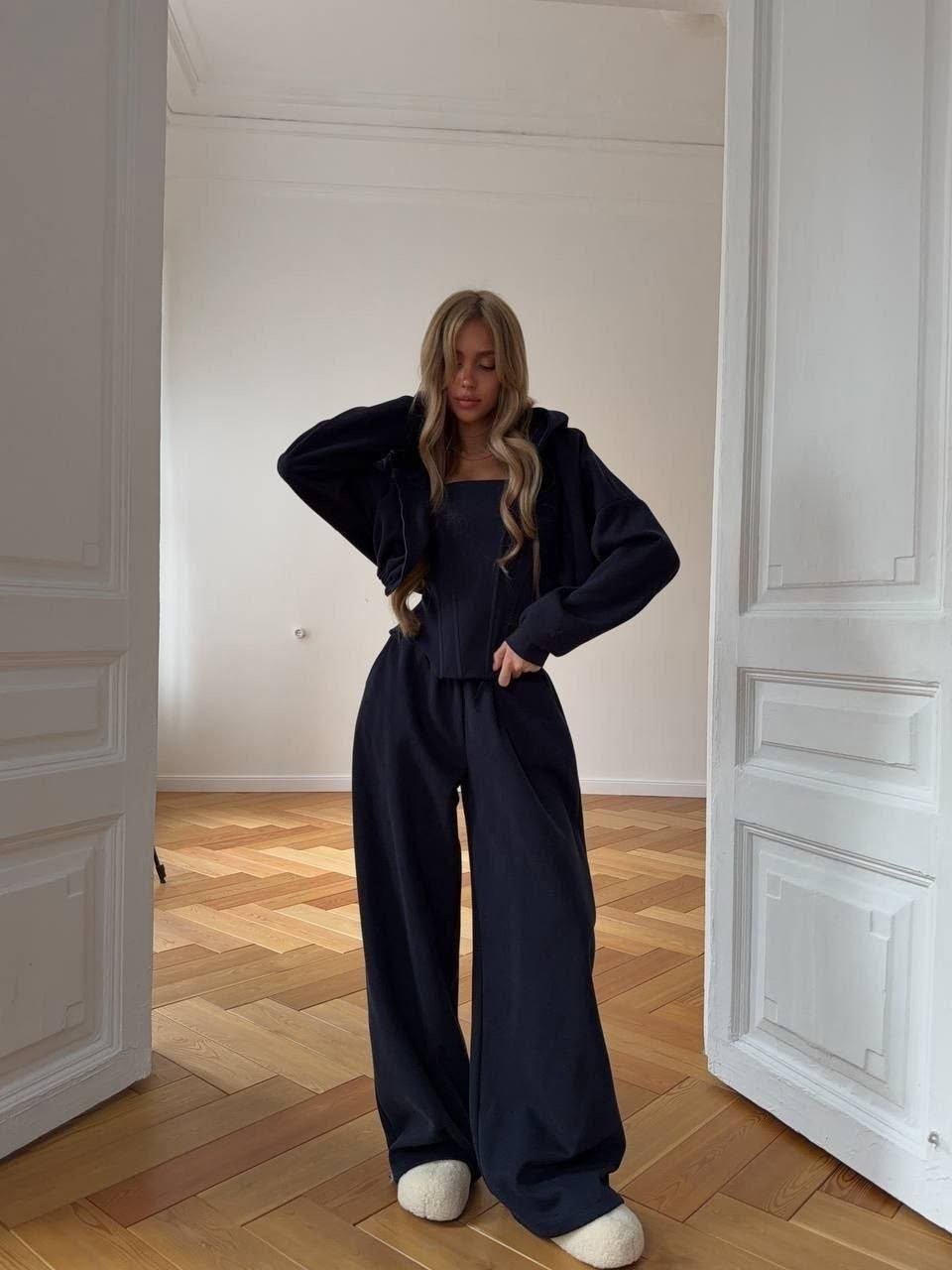 женский костюм,брючный костюм,костюм худи,женский спортивный костюм из двух предметов