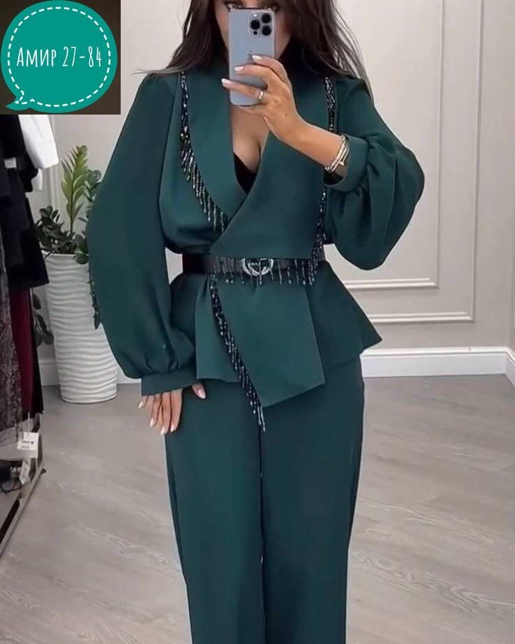 брючный костюм,женский брючный костюм,атласный брючный костюм женский,костюм женский стильный (костюмка армани),костюм брючный тройка женский черный