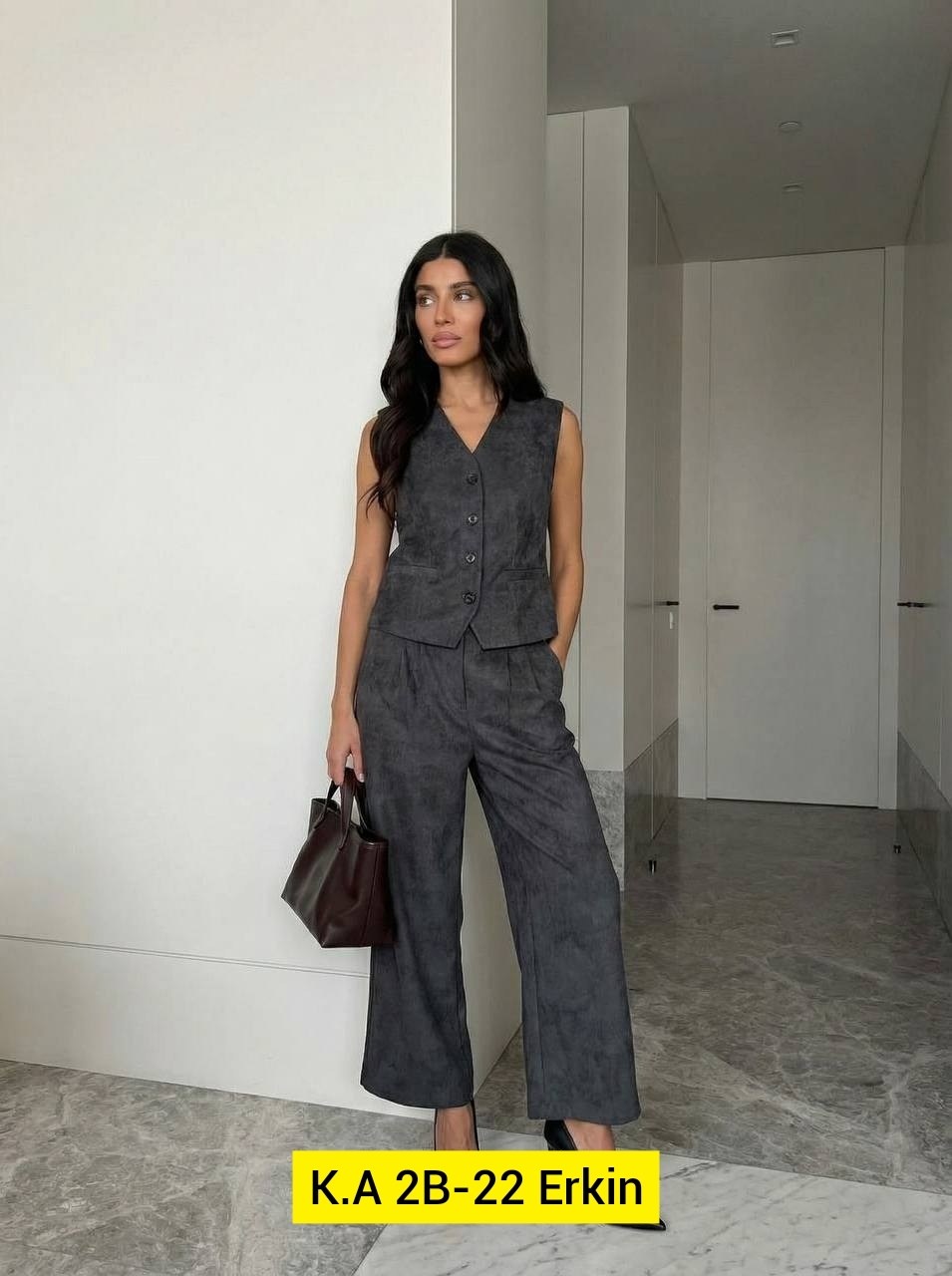 брючный костюм,женский брючный костюм,костюм женский,костюм брючный с жилетом "какао",костюм женский брючный с жилетом