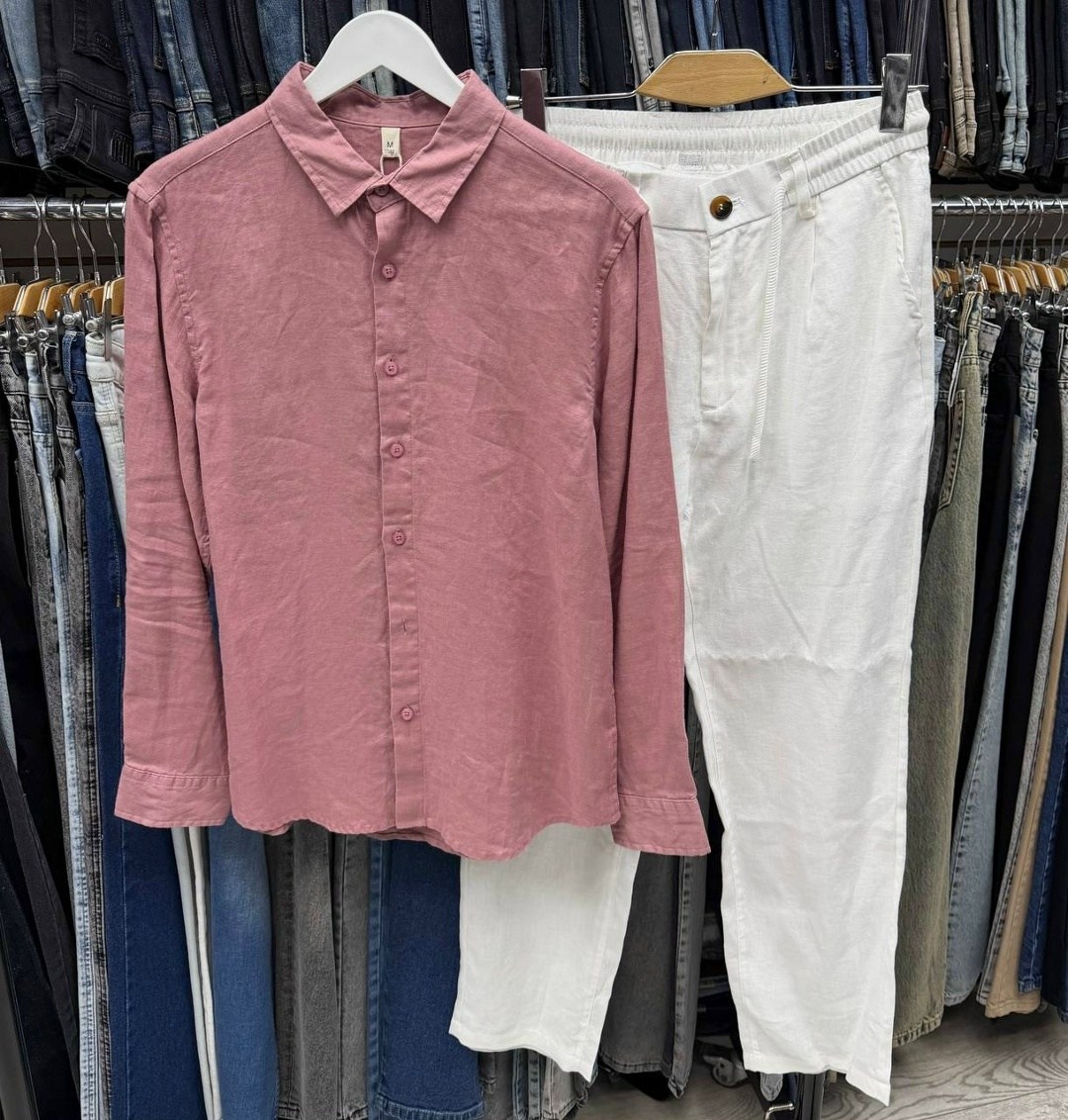 льняная рубашка,льняная рубашка мужская,повседневная рубашка,рубашка зеленая,рубашка