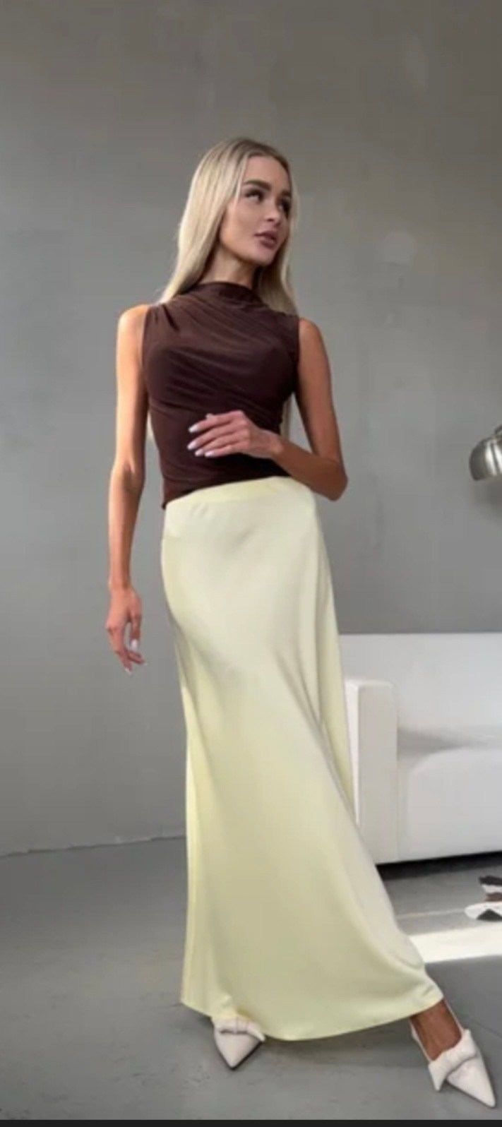 атласная юбка макси,атласная юбка,юбка шелковая зеленая fashion anastation 204816108,юбка полусолнце макси,юбка солнце макси
