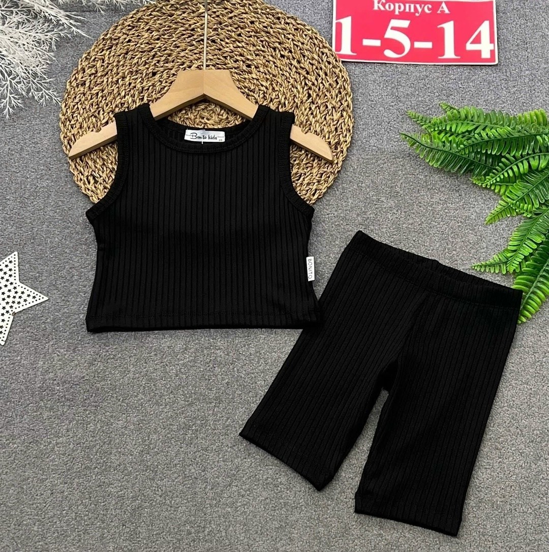 летний костюм топ с велосипедками sovalina 223713345,костюм для девочек,одежда для девочек,велосипедки для девочки,летний костюм для девочек