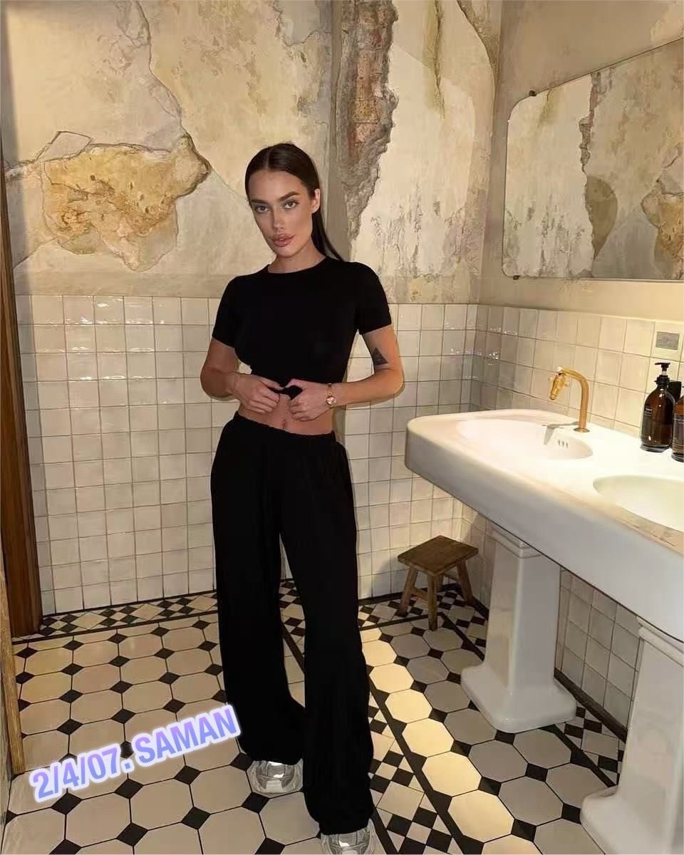 костюм с кроп топом,костюм с брюками палаццо,костюм белый,костюмы женские,брюки палаццо