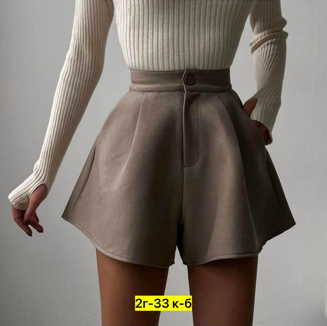 юбка спандекс,шорты женские с завышенной талией,шорты деловые женские на высокой талии,расклешенные шорты с высокой талией,шорты костюмные женские
