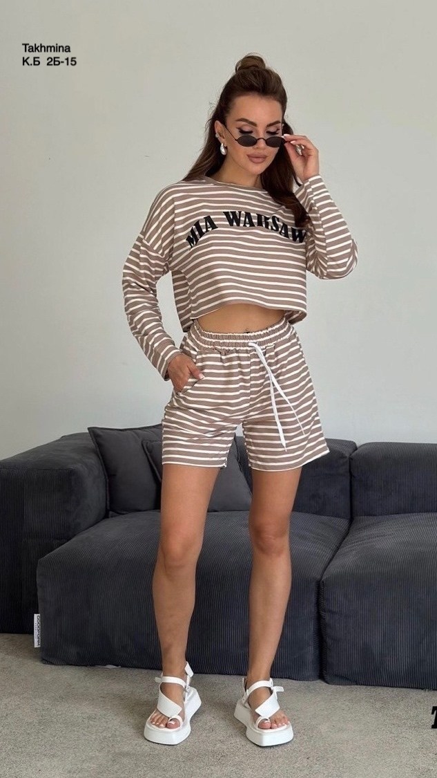 стильные костюмы,костюм в полоску,женская кофта,женский костюм шорты,женские костюмы