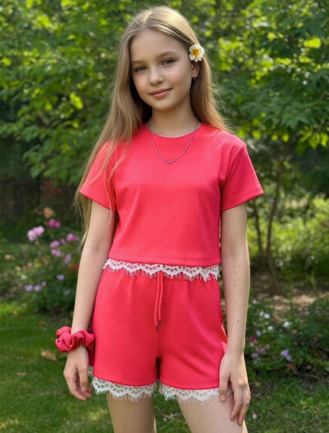 пижама женская,летний костюм для девочек,пижама с шортами,девочка в желтой футболке,комфортная пижама с шортами