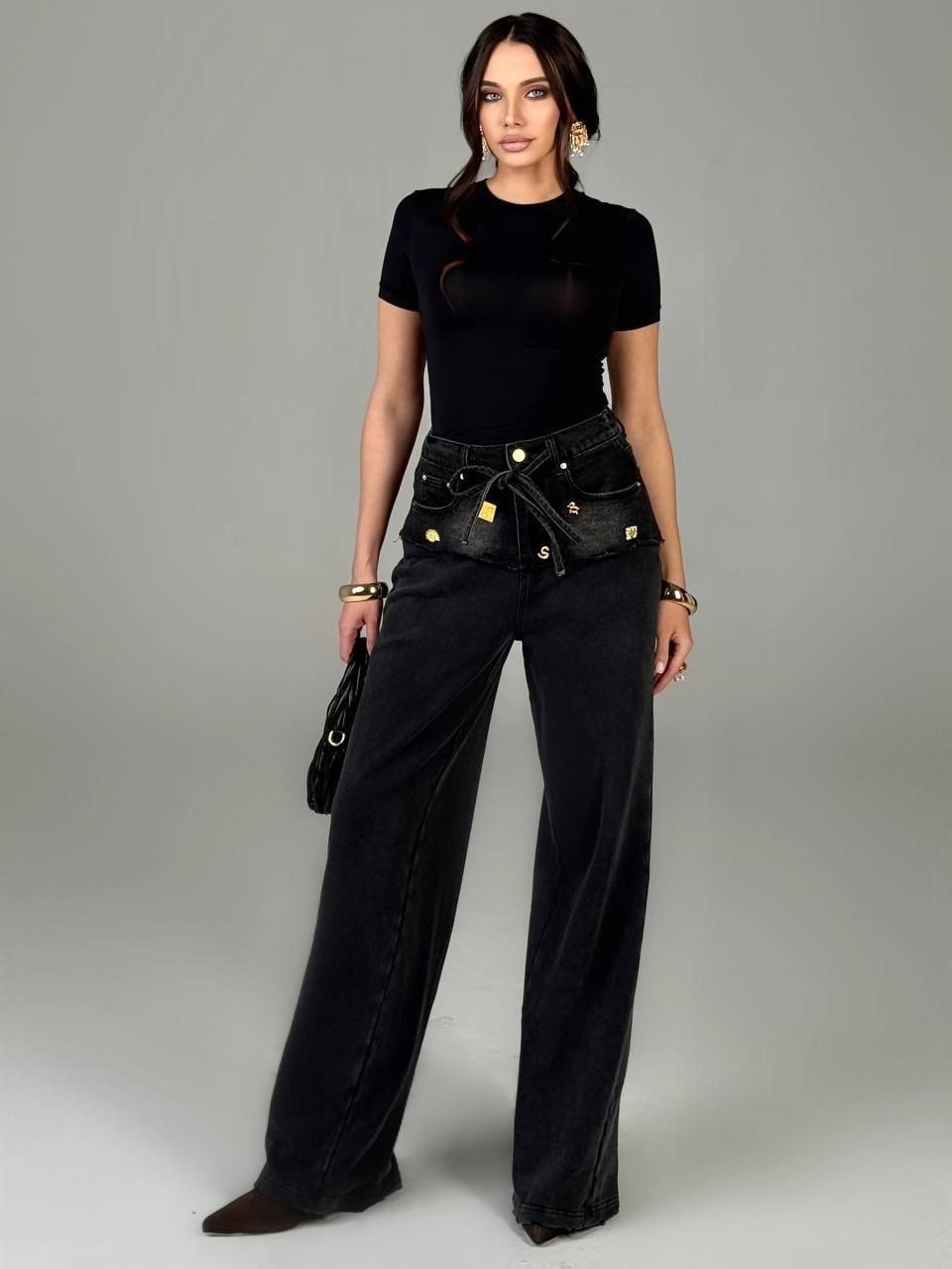 женские джинсы,женские джинсовые свободные брюки twotwinstyle,стильные джинсы,одежда джинсы,джинсы широкие