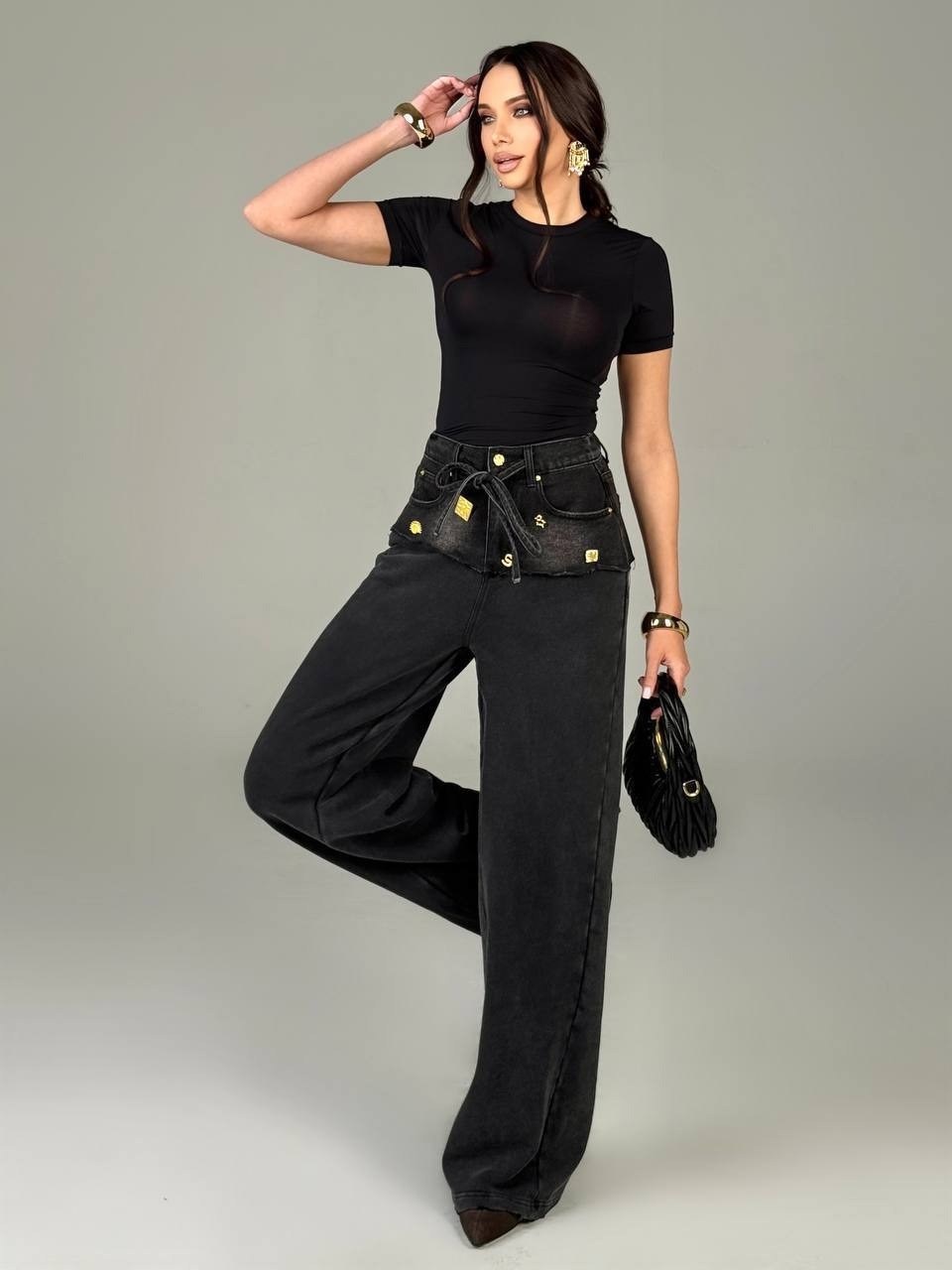женские джинсы,женские джинсовые свободные брюки twotwinstyle,стильные джинсы,одежда джинсы,джинсы широкие