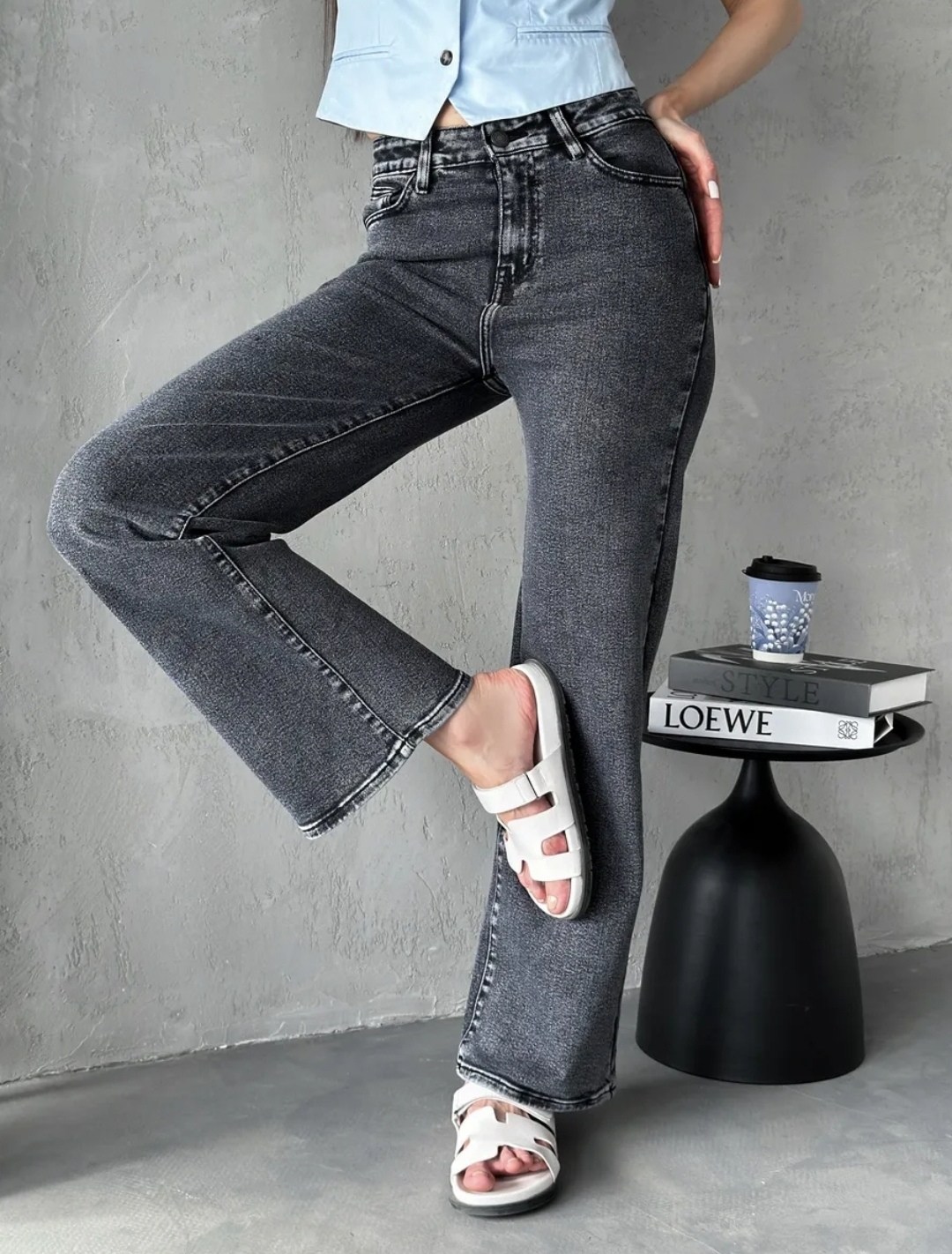 женские джинсы,джинсы женский серый графит широкие,широкие джинсы,джинсы,серые джинсы широкие