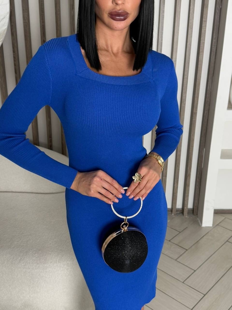 женское платье лапша,синее платье лапша,синее женское платье лапша,женское стильное платье лапша,платье облегающее