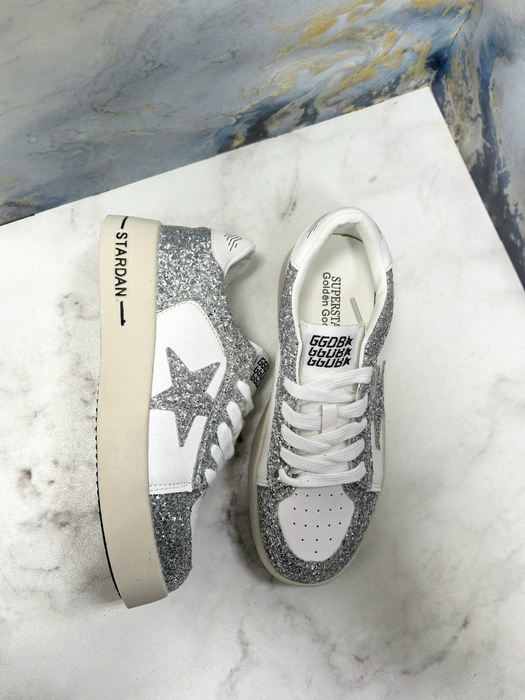 golden goose кеды hi star с блестками белый,golden goose кеды с блестками,кеды женские golden goose,golden goose hi star glitter sneakers,golden goose кеды блестящие