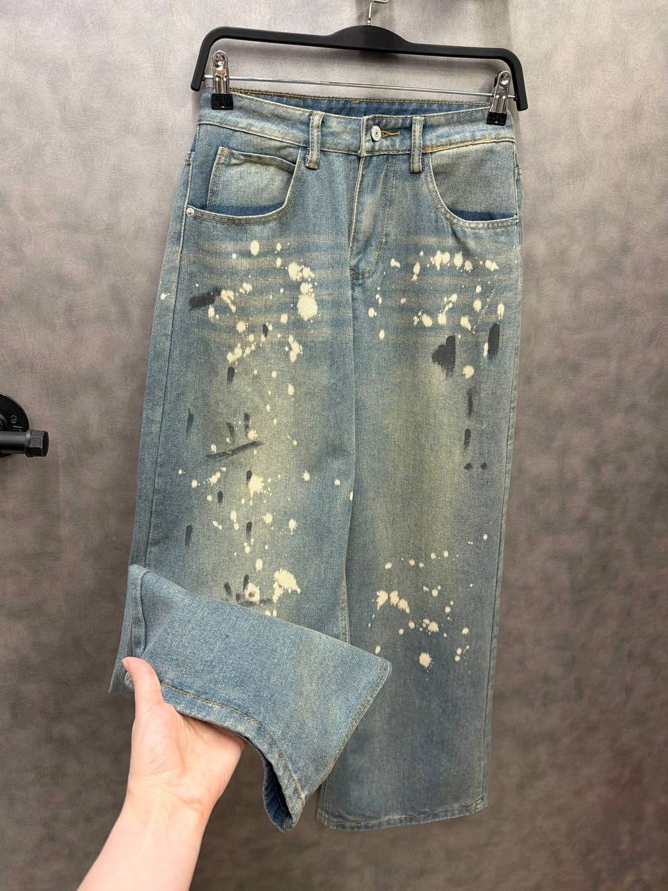 джинсы мужские,джинсовые брюки,джинсы с принтом,мешковатые джинсы,джинсы повседневные