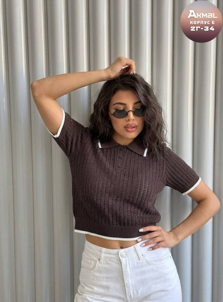 кофта женская,кофта поло,одежда для женщин,поло вязаное,женская футболка поло