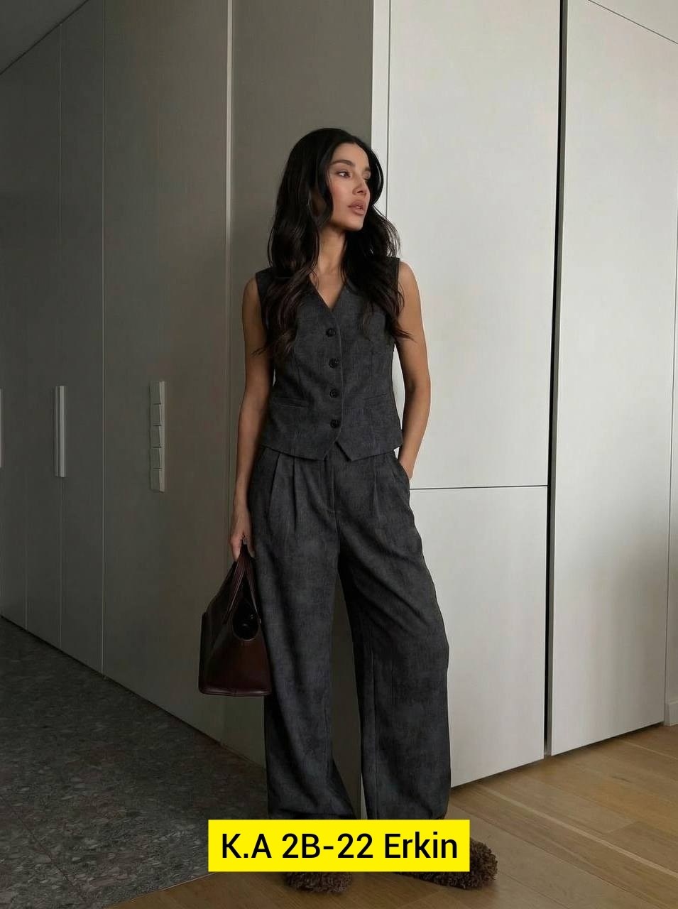 брючный костюм,женский брючный костюм,костюм женский,костюм брючный с жилетом "какао",костюм женский брючный с жилетом