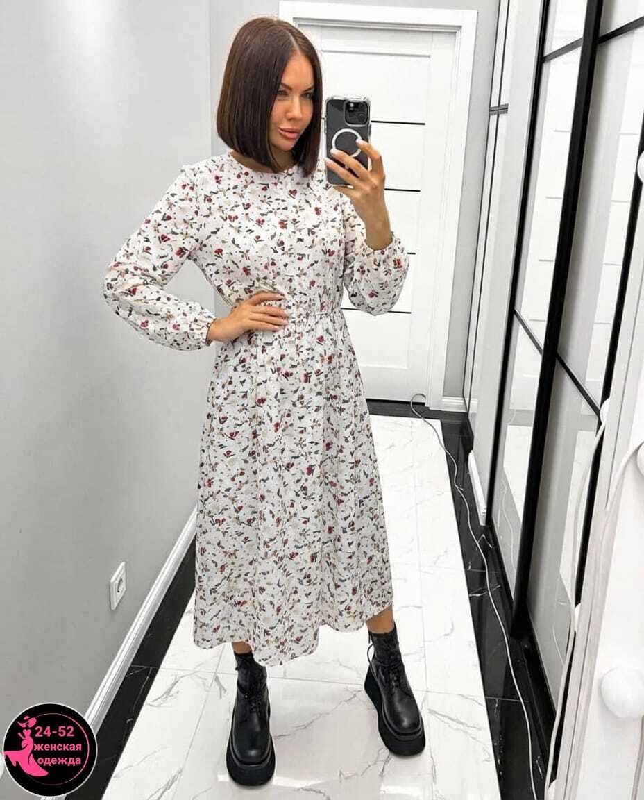 платье женское,модные платья 2026,платье женское черное в цветочек с длинным рукавом,платье ,женское платье миди
