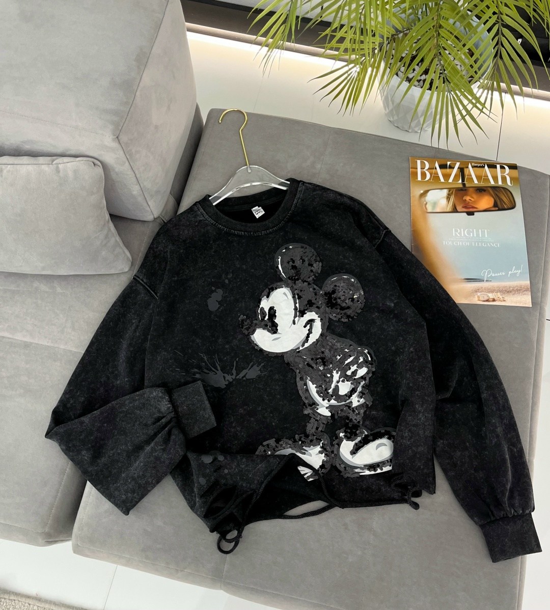 свитшот оверсайз с принтом "микки маус",кофта варенка оверсайз с принтом микки маусом,свитшот оверсайз namson,свитшот рваный толстовка варенка оверсайз кофта мики маус,свитшот рваный толстовка варенка