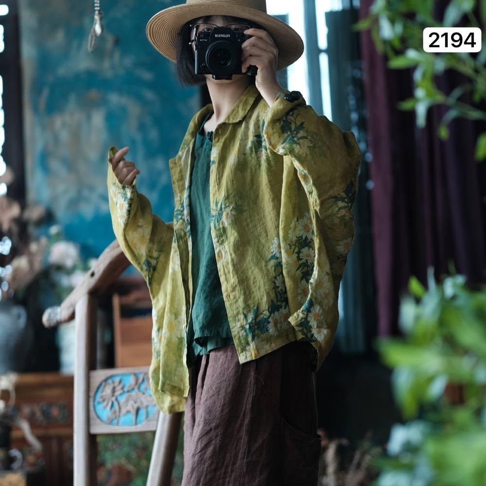 johnature женские винтажные рубашки,johnature женские винтажные рубашки с цветочной,женская винтажная рубашка,женская льняная рубашка johnature,johnature женские рубашки