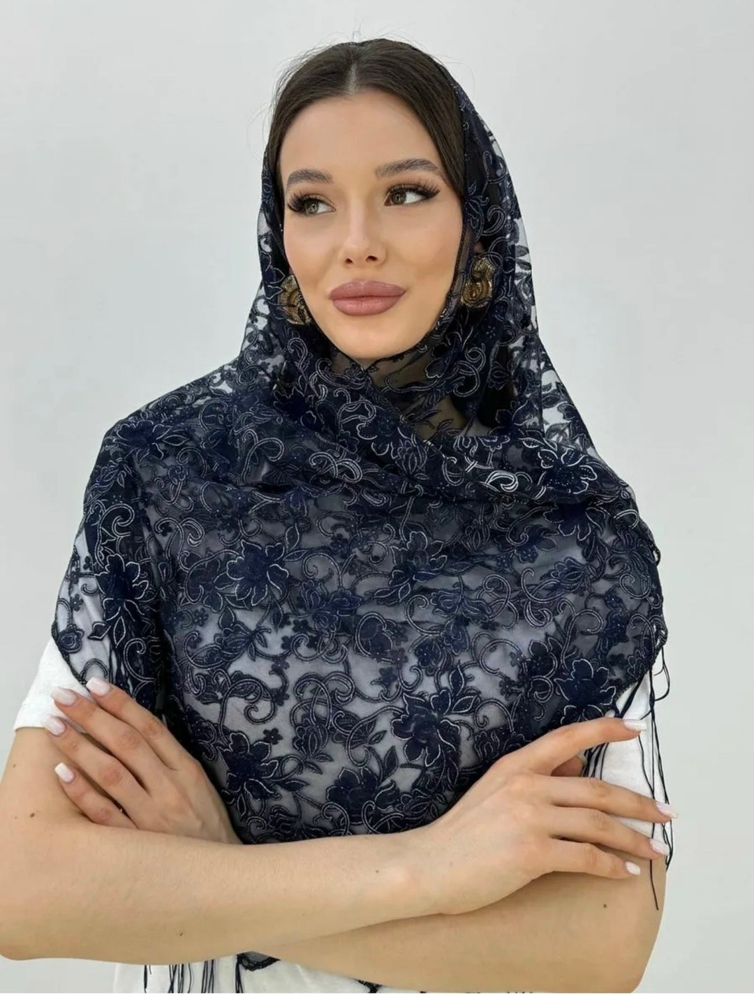 платок палантин для храма в церковь шарф косынка,палантин женские,платок палантин,платки шарф,шарф женские