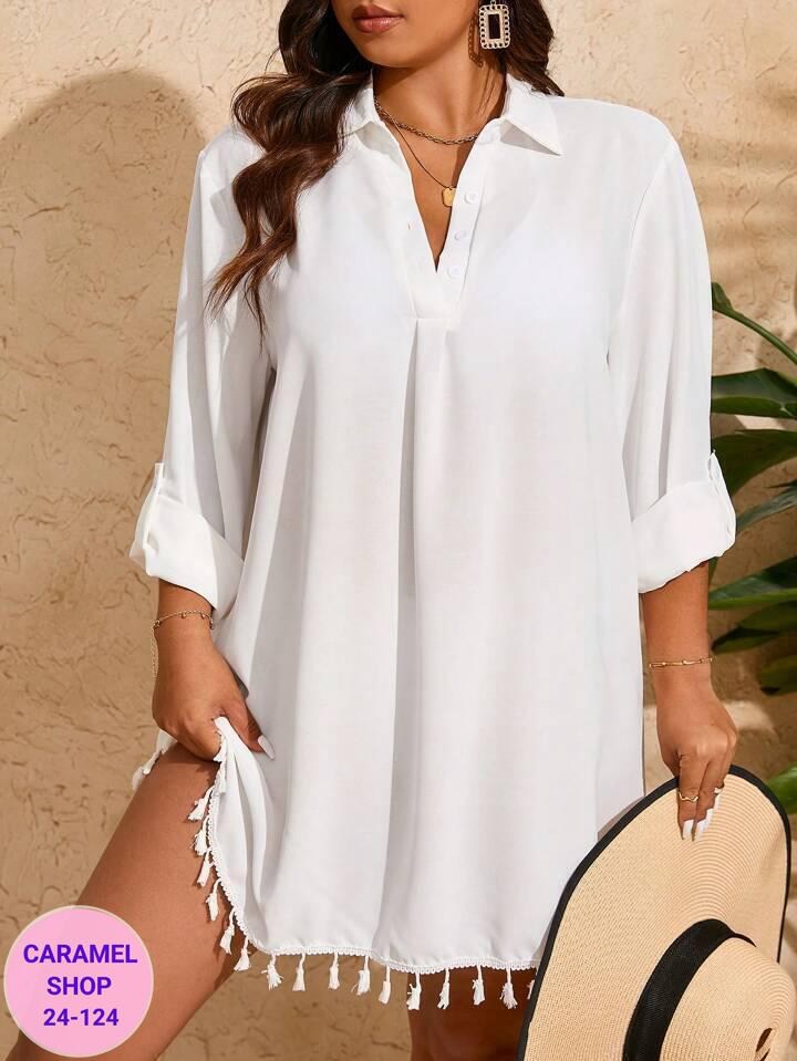 пляжная туника,пляжная туника женская,пляжная накидка туника,пляжная туника с бахромой,накидка пляжная