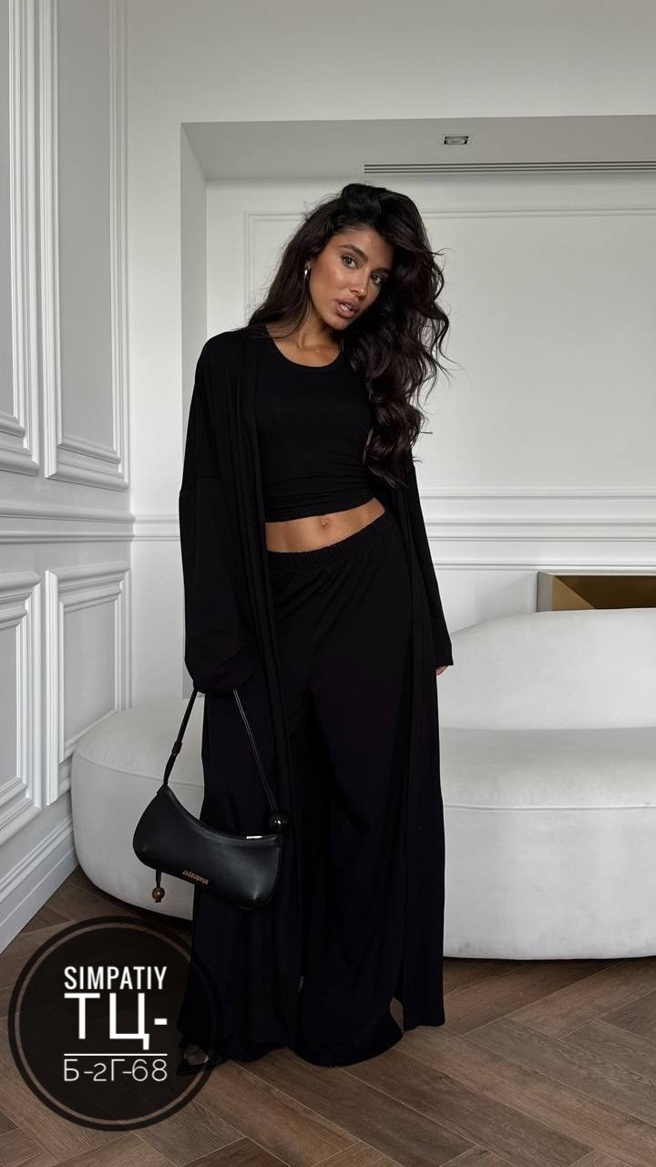 костюм с брюками палаццо,костюм тройка женский,костюм тройка с брюками,костюм тройка летний с кардиганом incepto 433501298,костюм с брюками