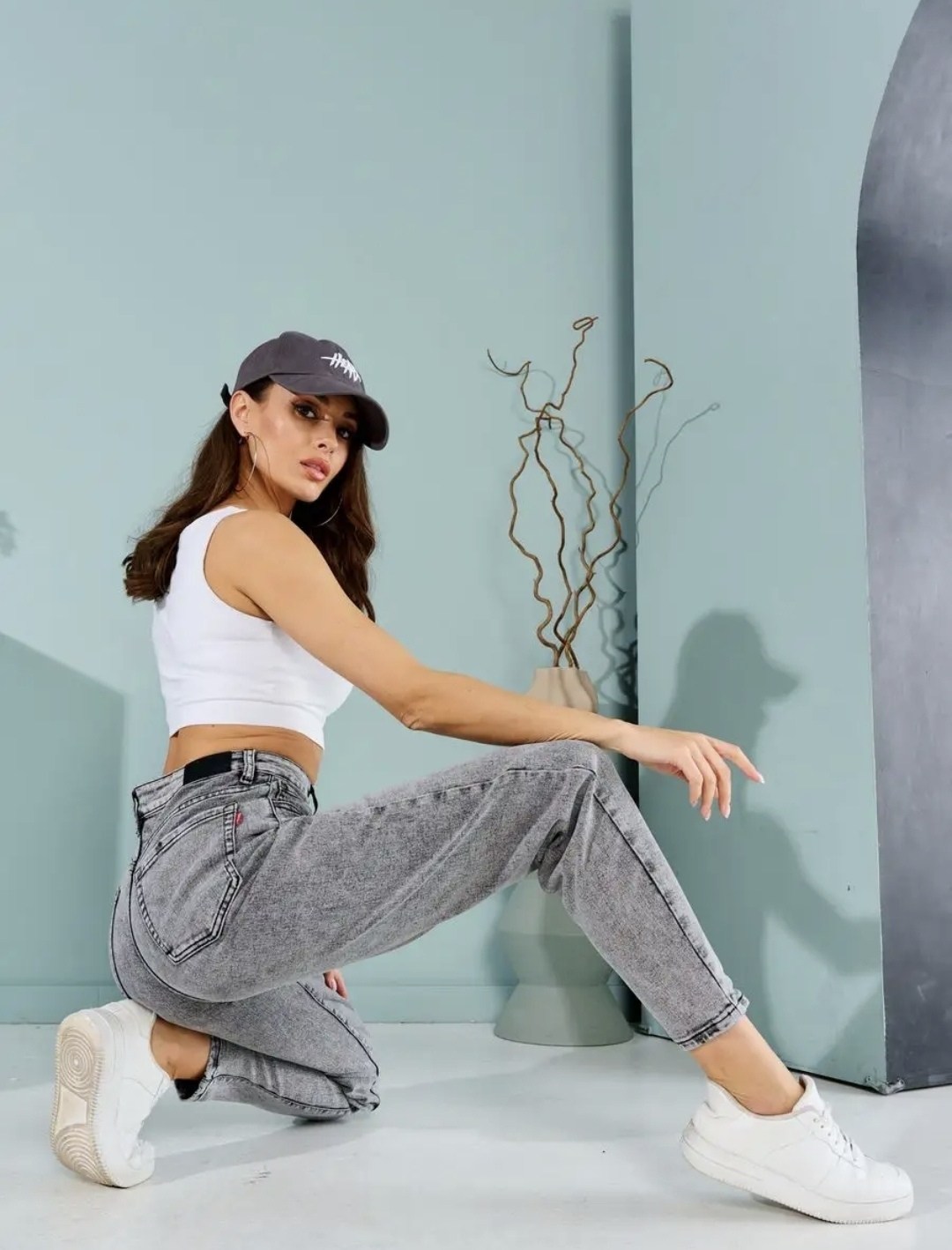 джинсы бананы высокая посадка серые мом feimailis,джинсы мом,джинсы бананы высокая посадка серые мом,серые прямые джинсы женские,женские джинсы