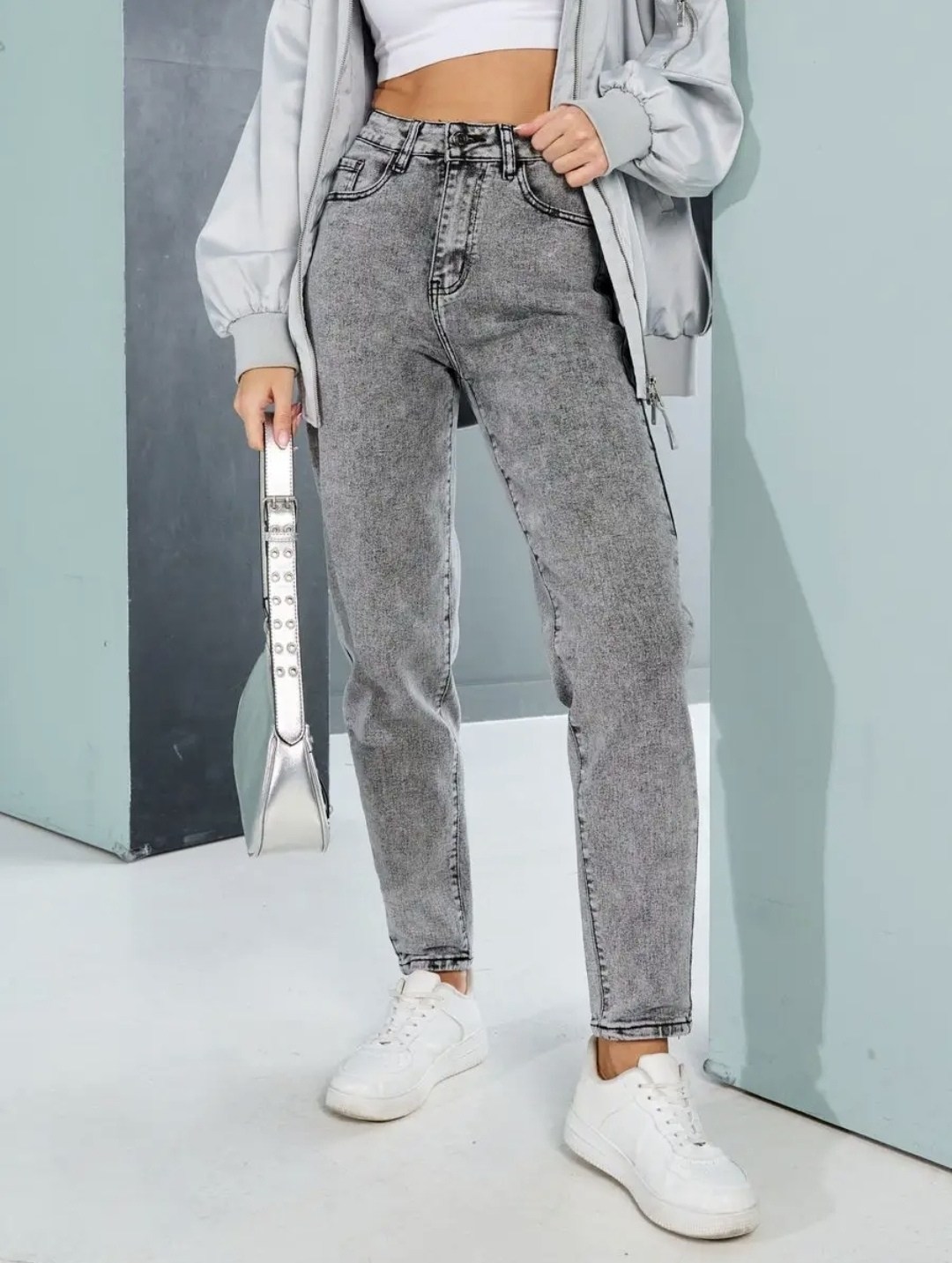 джинсы бананы высокая посадка серые мом feimailis,джинсы мом,джинсы бананы высокая посадка серые мом,серые прямые джинсы женские,женские джинсы