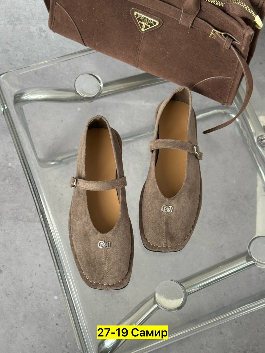 ,женские замшевые балетки с квадратным носом the row коричневые,женские балетки,балетки замшевые,лоферы замшевые