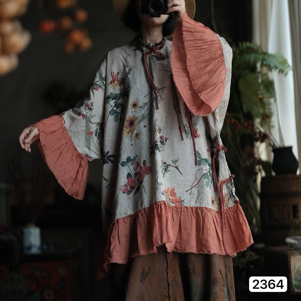 женская винтажная рубашка johnature,стиле бохо,johnature женские винтажные рубашки,одежда бохо,одежда стиль бохо