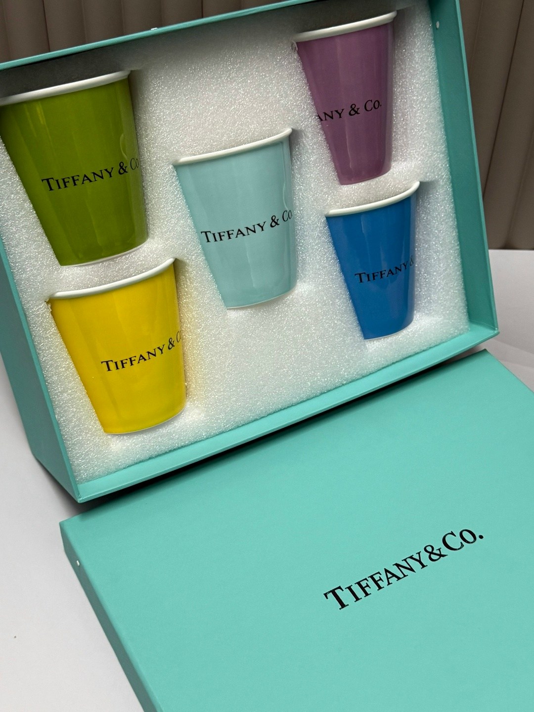 подарочный набор стаканов tiffany&co,стаканы набор tiffany,tiffany стаканы,набор подарочный стаканы tiffany,tiffany&co кофейная посуда