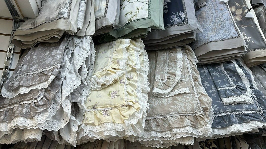 топ роскошный многослойный комплект постельного белья с рюшами,комплекты постельного белья,постельное белье с кружевом,постельное белье из сатина с рюшами и кружевом губерния,детское постельное белье
