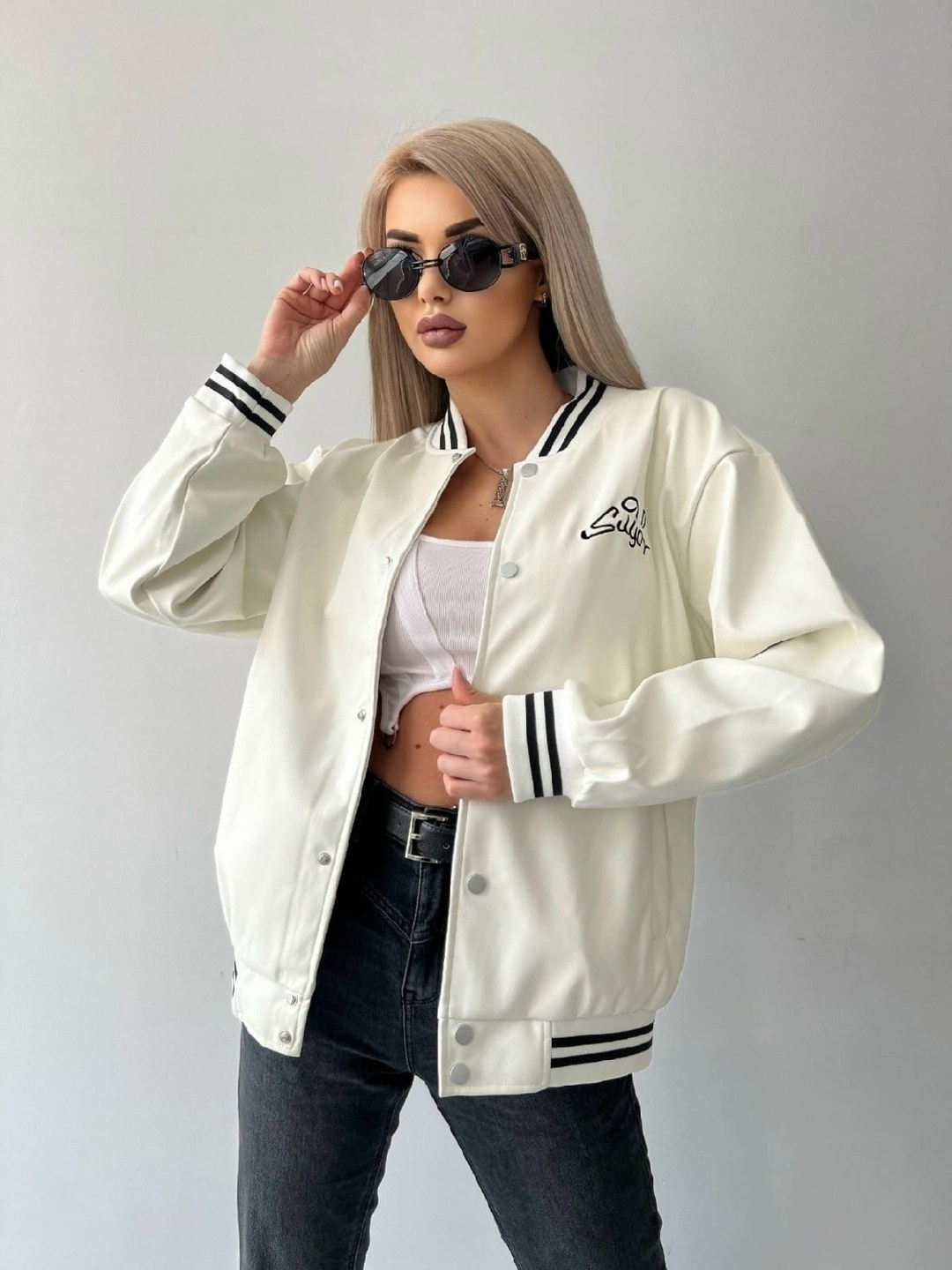 куртка бомбер,бомбер оверсайз куртка из экокожи c&h style,женская куртка бомбер,бомбер женский,куртка бомбер из экокожи