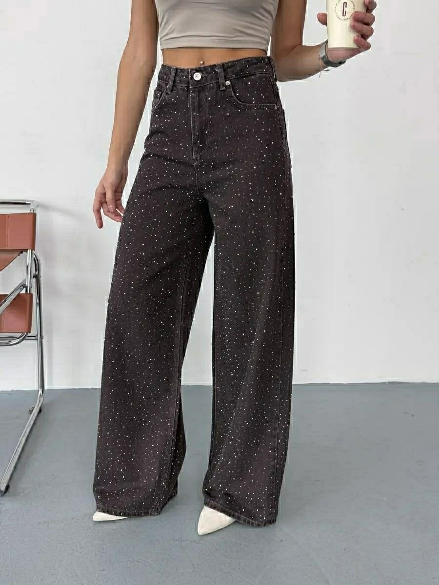 брюки джинсы,брюки с люрексом,палаццо джинсы,джинсы женские