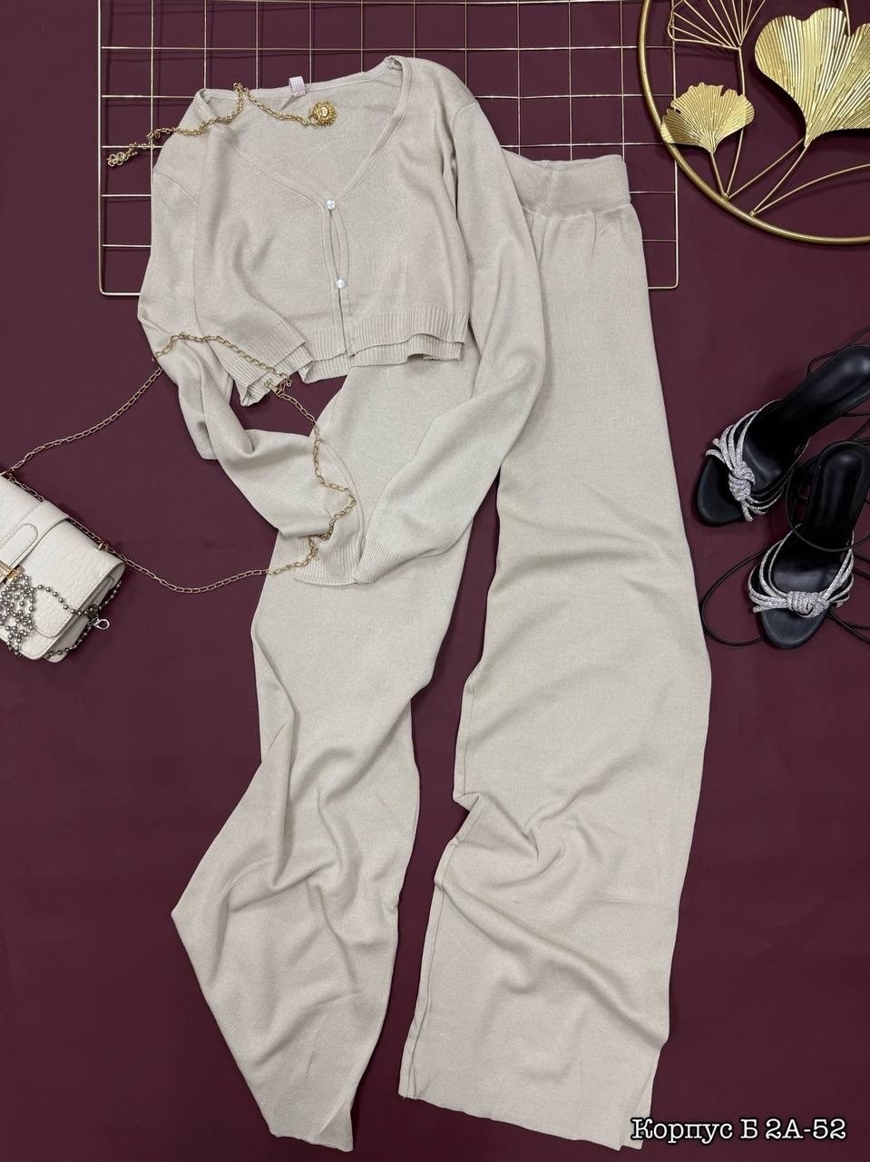 трикотажные костюмы,костюм двойка кашемир,трикотажный вязаный костюм в рубчик с брюками палаццо,костюм женский,трикотажные костюмы женские