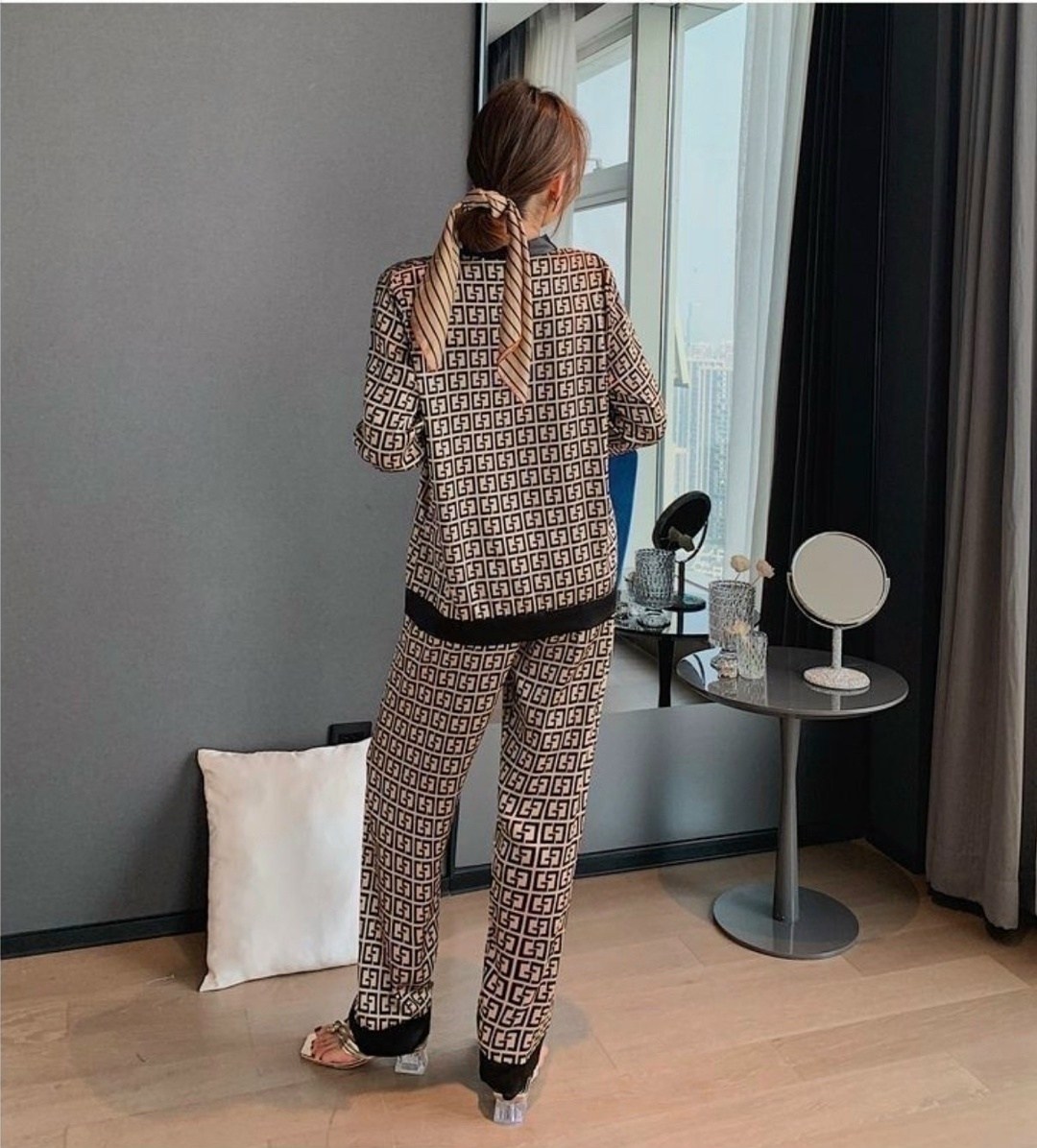 пижама женская со штанами шелковая для сна,пижама женская шелковая cо штанами,домашний костюм пижама,пижама женская,пижама женская со штанами шелковая одежда для дома