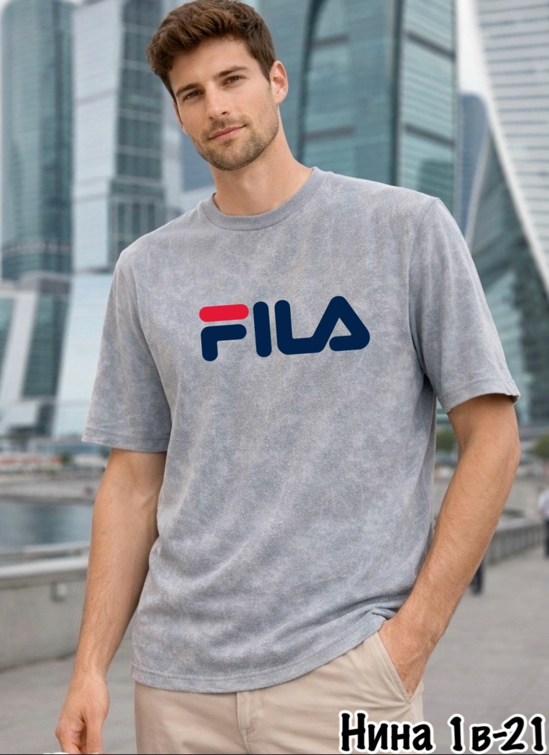 мужские футболки fila,футболки и майки,футболки для мужчин,футболка серая,одежда футболка