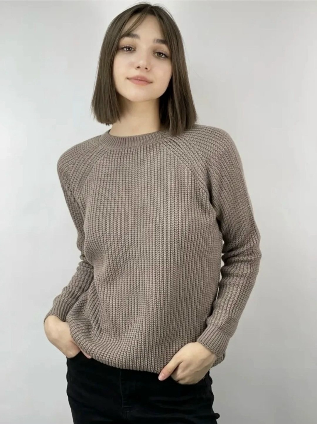 свитер оверсайз однотонный katkat fashion,свитер оверсайз вязаный с вырезом теплый,свитер вязаный женский,свитера женские,свитер оверсайз