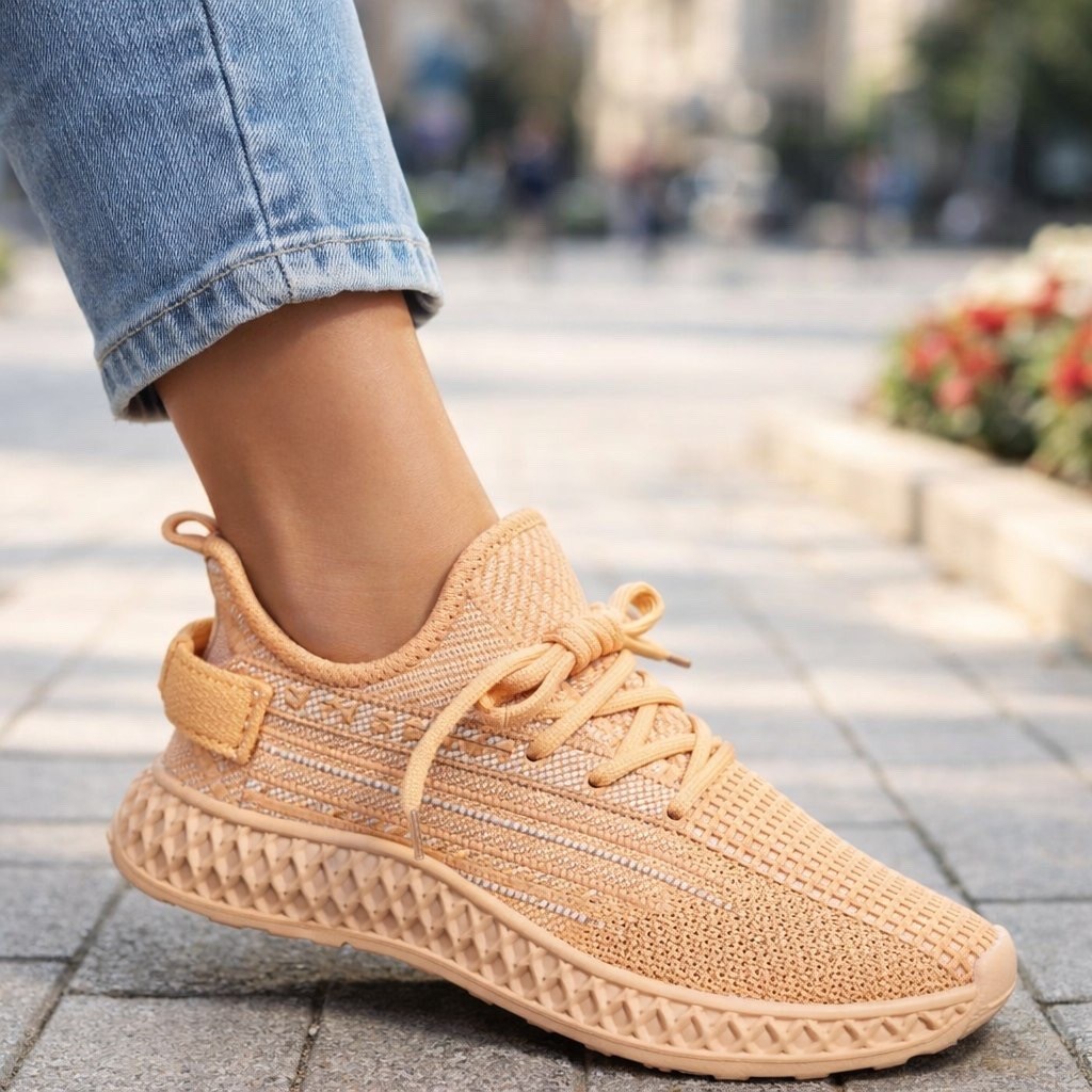 кроссовки женскиe,желтые кроссовки,дышащие кроссовки, спортивная,летние кроссовки