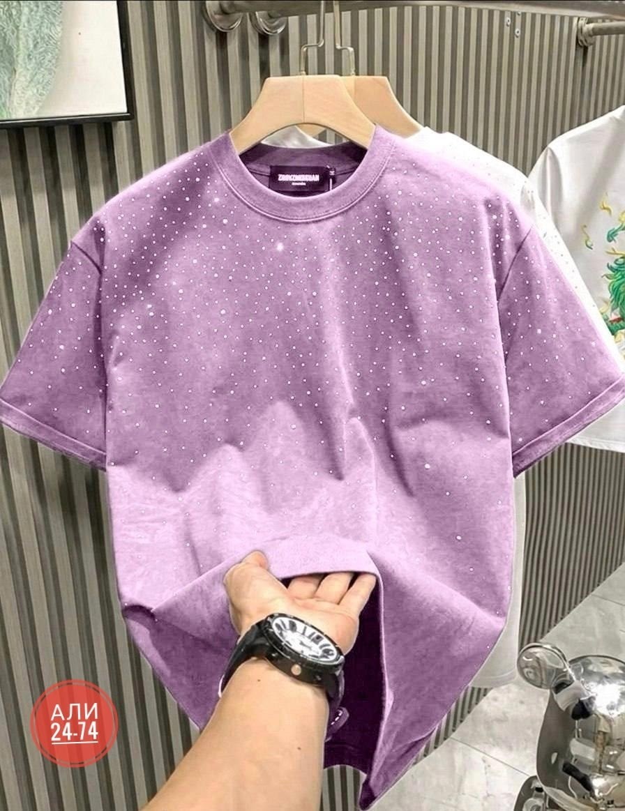 футболка оверсайз со стразам,мужская футболка со стразами,футболка со стразами,женская футболка