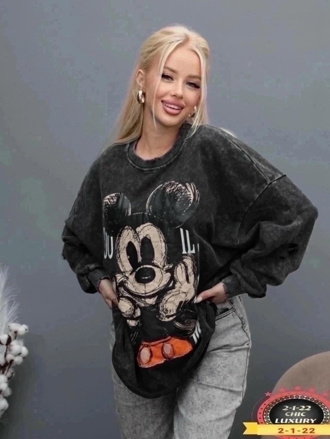 толстовка модная,свитшот женская,свитер женский с принтом,толстовка стильная,кофта варенка оверсайз с принтом микки маусом